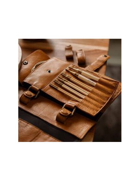Carita D - étui pour aiguilles circulaires coloris whisky