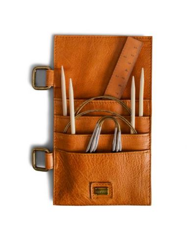 Carita F - étui pour aiguilles circulaires coloris whisky