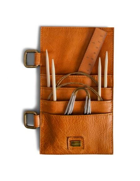 Carita F - étui pour aiguilles circulaires coloris whisky