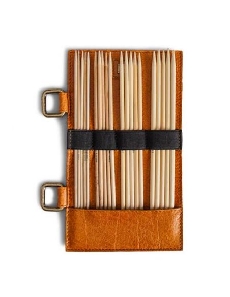 Carita G - étui pour aiguilles à tricoter coloris whisky