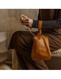 Dzana - sac à tricot coloris whisky