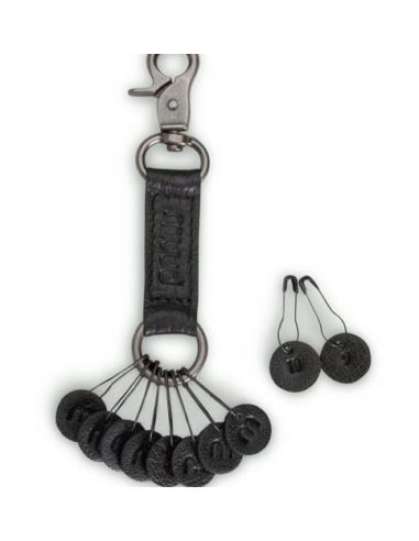 Feliz - porte-clés avec marqueurs de mailles coloris noir