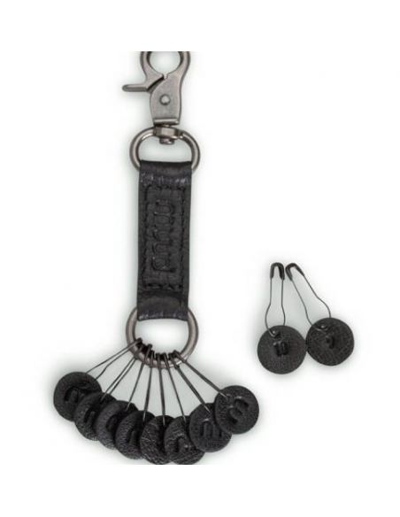 Feliz - porte-clés avec marqueurs de mailles coloris noir