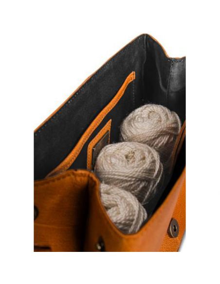 Fee - Pochette pour crochet coloris whisky