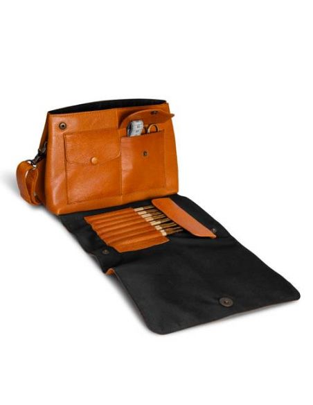 Fee - Pochette pour crochet coloris whisky