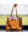 Fro - sac shopper avec rangement extérieur coloris whisky