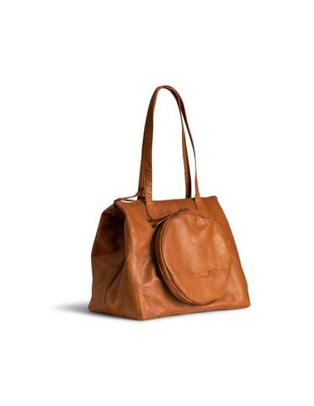 Fro - sac shopper avec rangement extérieur coloris whisky