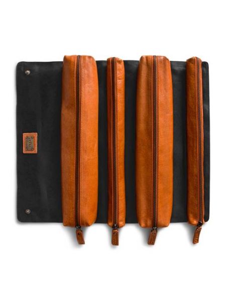 Frankie - étui multi rangement pour aiguilles à tricoter coloris whisky