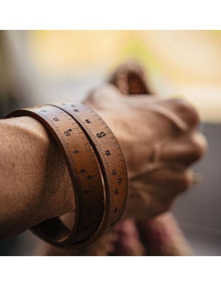 Fibi - règle souple en cuir coloris whisky