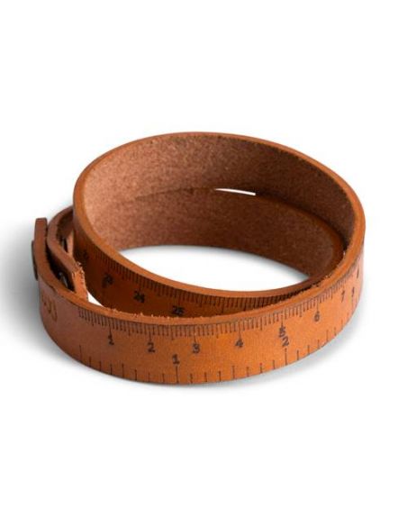 Fibi - règle souple en cuir coloris whisky