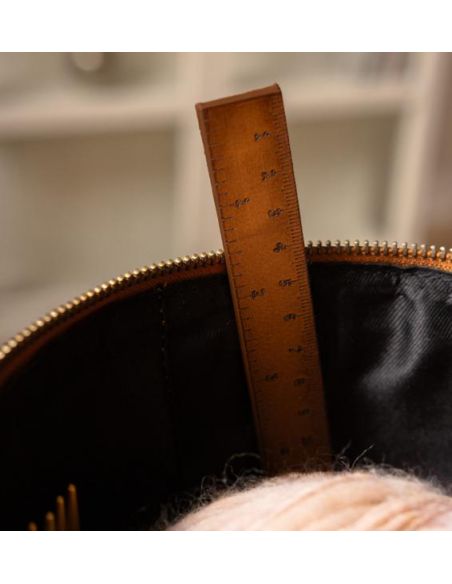 copy ofFu - règle rigide en cuir coloris whisky