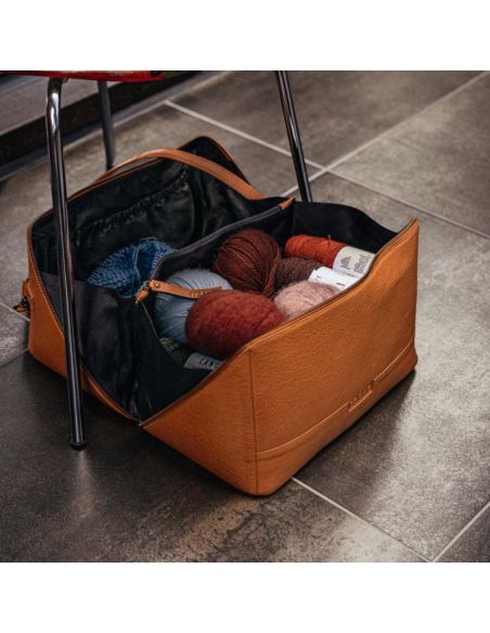 Cléo XL - sac à projet avec bandoulière coloris whisky