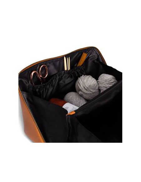 Cléo XL - sac à projet avec bandoulière coloris whisky