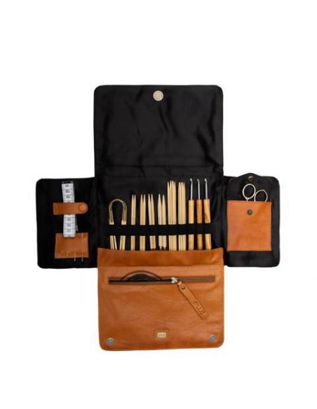 Gro- étui à aiguilles et à crochets coloris whisky