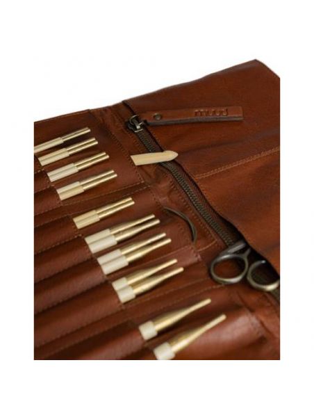 Stockholm- étui pour aiguilles interchangeables et circulaires coloris rich brown