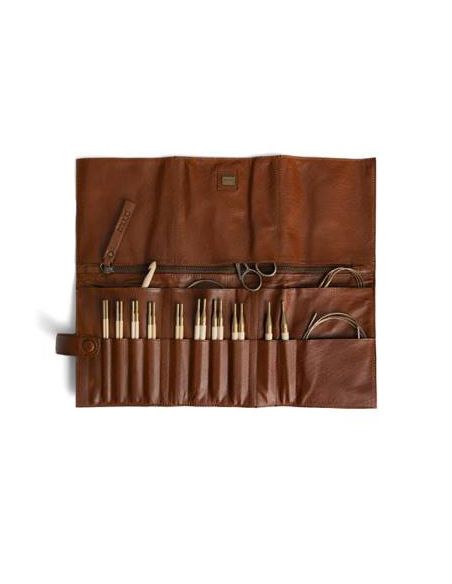 Stockholm- étui pour aiguilles interchangeables et circulaires coloris rich brown