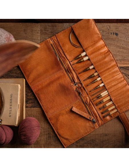 Stockholm- étui pour aiguilles interchangeables et circulaires coloris whisky