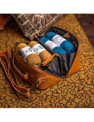 Cléo - sac à projet avec bandoulière coloris whisky