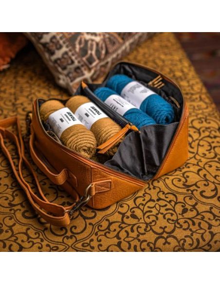 Cléo - sac à projet avec bandoulière coloris whisky