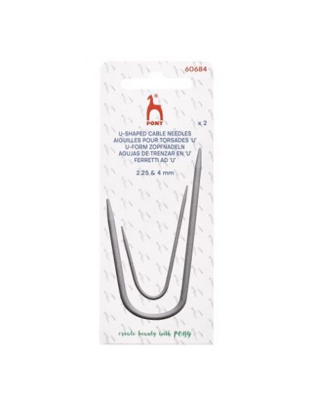 Aiguilles aluminium pour torsades en U2,25mm et 4mm