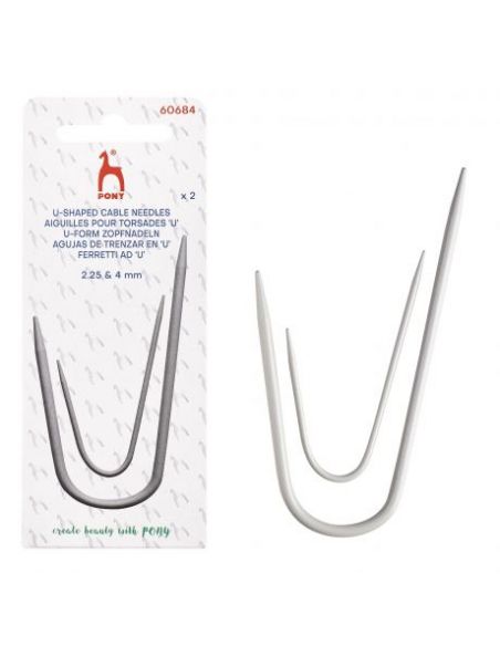 Aiguilles aluminium pour torsades en U2,25mm et 4mm