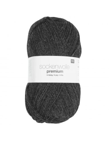 Pelote Rico sockenwolle premium 4 fils anthracite