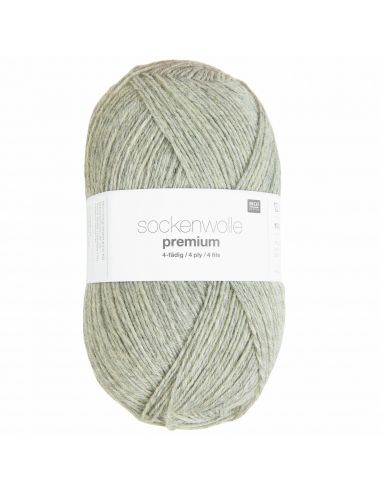 Pelote Rico sockenwolle premium 4 fils gris clair