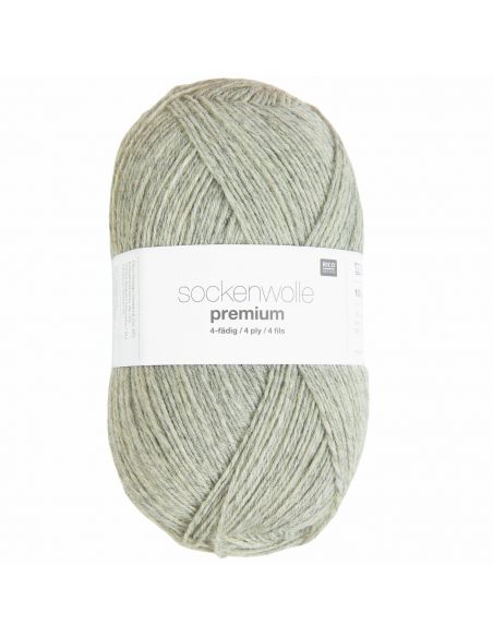 Pelote Rico sockenwolle premium 4 fils gris clair
