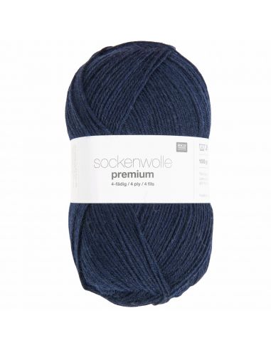 Pelote Rico sockenwolle premium 4 fils marine