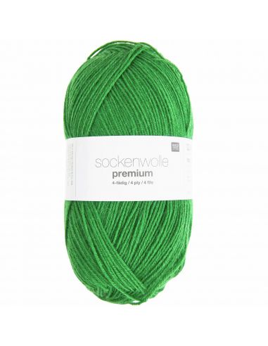 Pelote Rico sockenwolle premium 4 fils vert