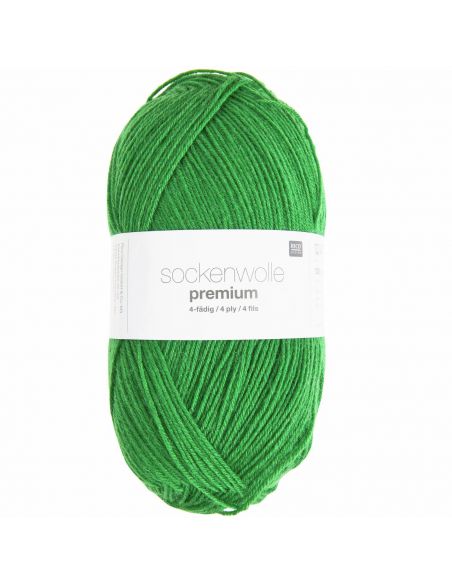 Pelote Rico sockenwolle premium 4 fils vert