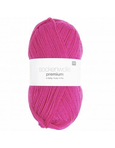 Pelote Rico sockenwolle premium 4 fils rose fischia