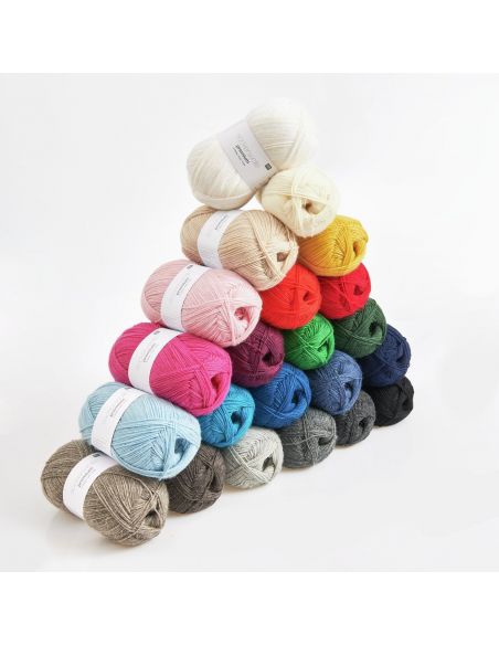 Pelote Rico sockenwolle premium 4 fils rose