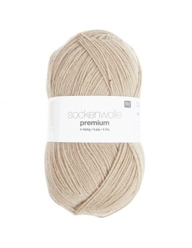 Pelote Rico sockenwolle premium 4 fils beige