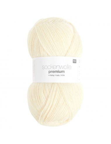 Pelote Rico sockenwolle premium 4 fils creme