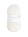 Pelote Rico sockenwolle premium 4 fils blanc