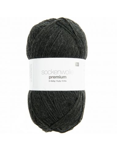 Pelote Rico sockenwolle premium 6 fils anthracite