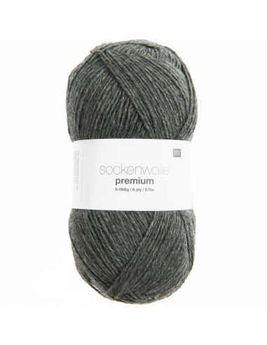 Pelote Rico sockenwolle premium 6 fils gris