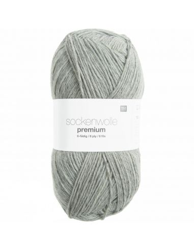 Pelote Rico sockenwolle premium 6 fils gris clair