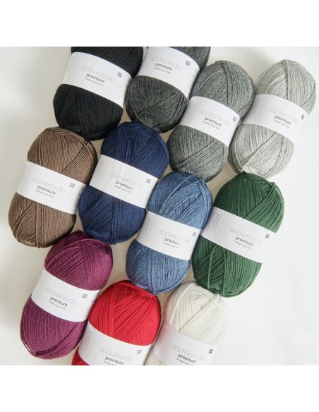 Pelote Rico sockenwolle premium 6 fils gris clair