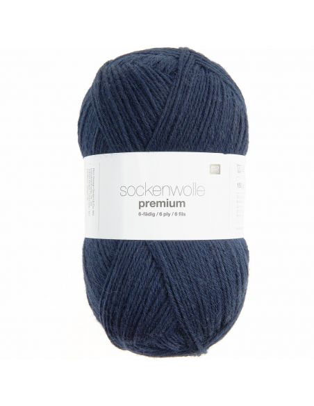 Pelote Rico sockenwolle premium 6 fils marine