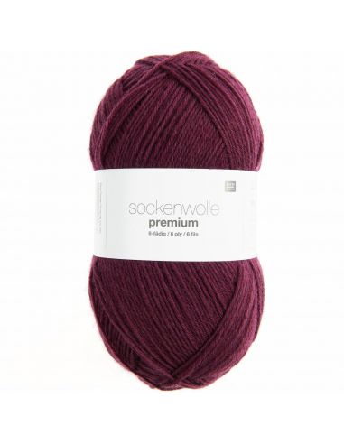 Pelote Rico sockenwolle premium 6 fils bourgogne