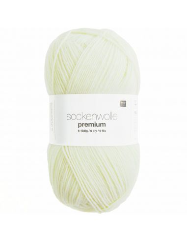 Pelote Rico sockenwolle premium 6 fils blanc