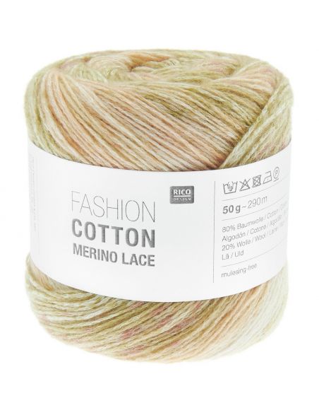 Pelote Fashion cotton merino lace peaches