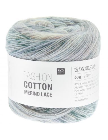 Pelote Fashion cotton merino lace blueberries