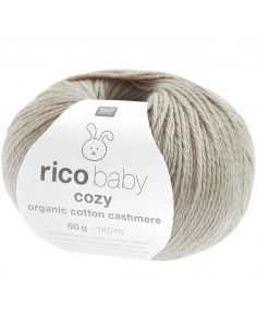 Pelote Rico baby cosy organic cotton cashmere grege