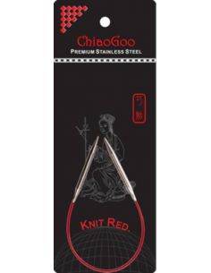 Aiguilles circulaires fixes métal Knit Red 23cm taille 1,5