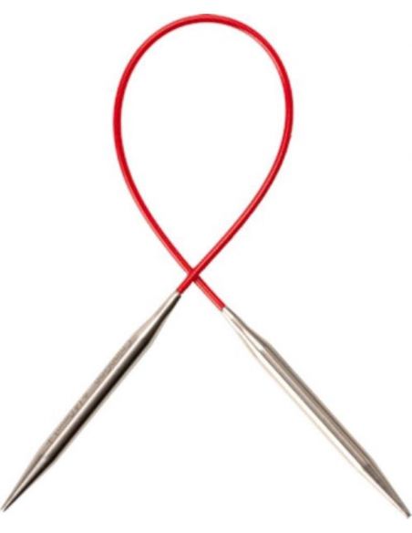Aiguilles circulaires fixes métal Knit Red 23cm taille 1,5