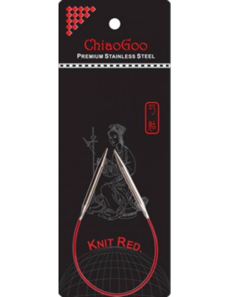 Aiguilles circulaires fixes métal Knit Red 23cm taille 1,5