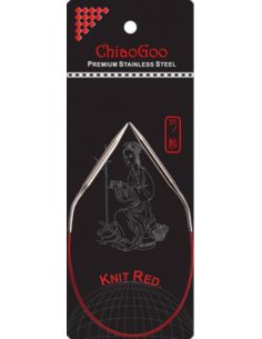 Aiguilles circulaires fixes métal Knit Red 30cm taille 1,5v